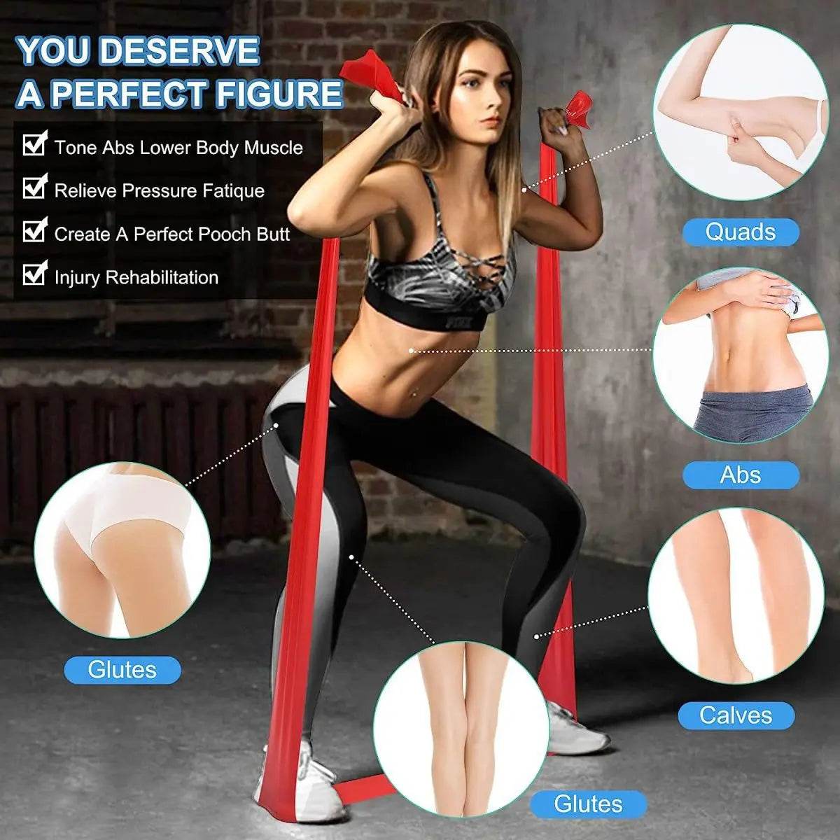 Yoga Elastic Resistance Bands - Stepvana
