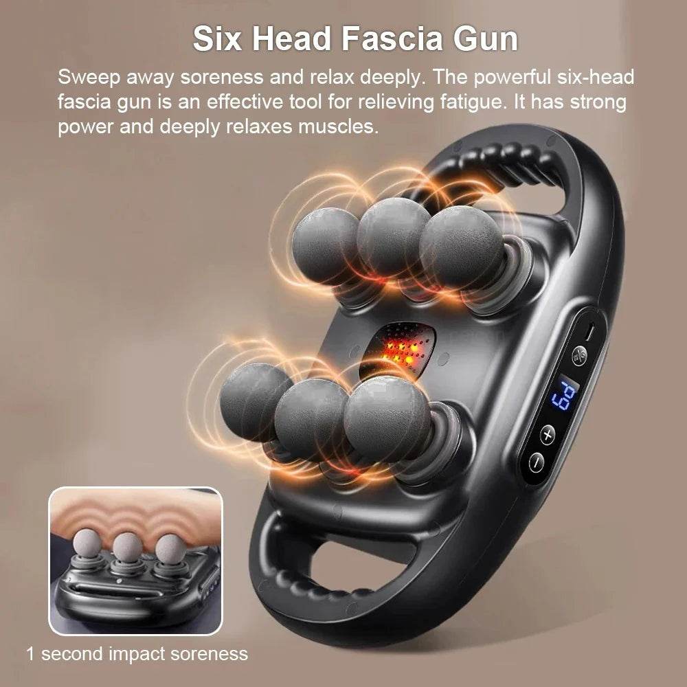 VibraFlex 6-Head Massager Gun - Stepvana